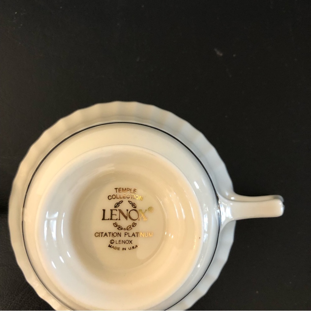 Vintage Lenox Colonnade Platinum teacups in Excellent condition - Picture 9 of 12